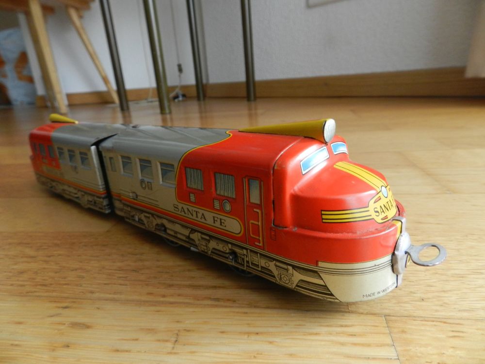 DISTLER SANTA FE Doppeltriebwagen Blech 4,5Volt Spur0 (Gebraucht) in ...