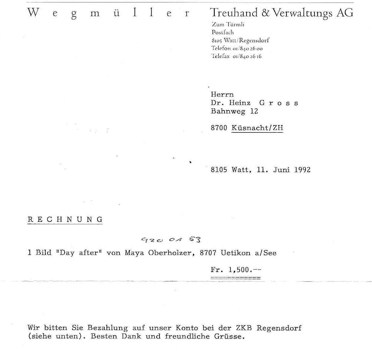 Tableaux: Bild "Day after" von Maya Oberholzer – D'occasion à Küsnacht ZH par hgr_pfw2 1