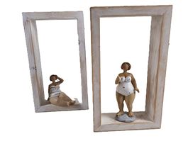 Badenixen im Shabby Chic Holzrahmen