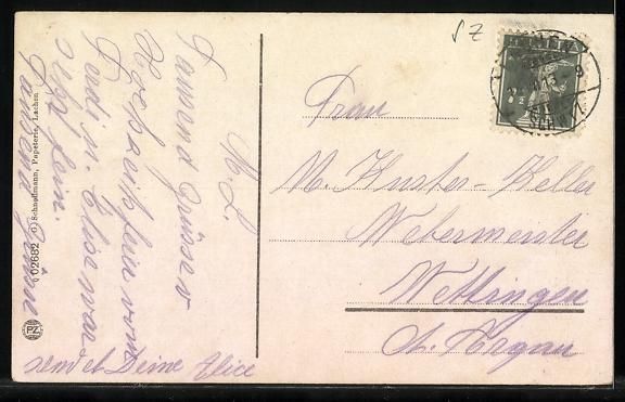 Cartoline postali: Lachen /SZ, Gesamtansicht mit Kirche und – Usato da Berlin venduto da bartko-reher 1