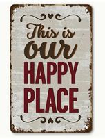 NEUES Metall Schild "This is our HAPPY PLACE" - 225044