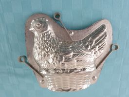 alte Blech Schokoladenform Huhn