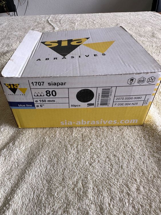 50 Stück Schleifscheiben 150 Mm Klettverschluss - Keramik Schleifpapier 80er Körnung