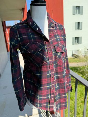 Karierte Damenbluse, xs