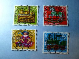 1983 Pro Juventute altes Kinderspielzeug ET Voll J286-289