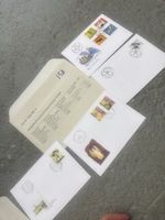 Enveloppes premier jour avec timbres, 4 pièces