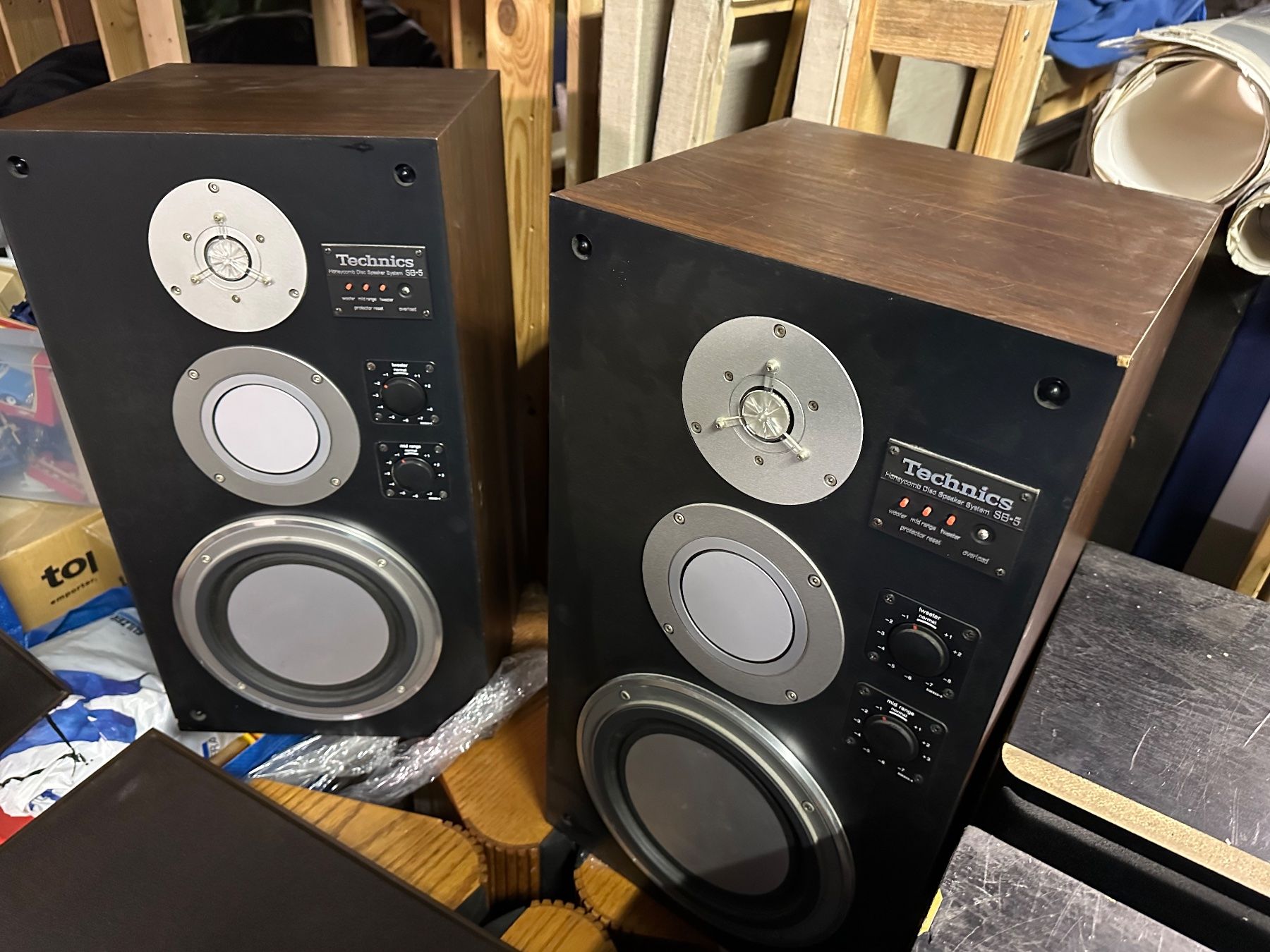 Technics Haut-parleurs: TECHNICS SB-5 / braun / super bespannungen /aus sammlung / – D'occasion à zuchwil par pamparam 8