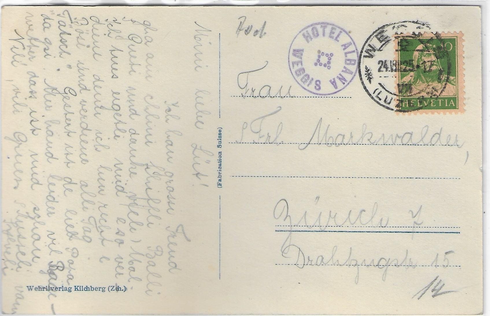 Cartoline postali: Weggis und der Pilatus – Usato da Ettingen venduto da Kartenplanet 1