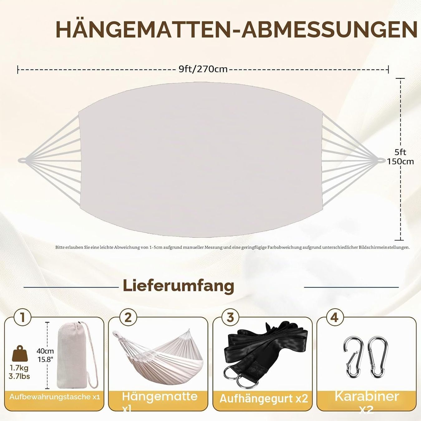 Amache: Hängematte Baumwolle Baumgurte Reisetasche Camping – Nuovo e nell'imballaggio originale da St. Gallen venduto da sch_zsz7 2