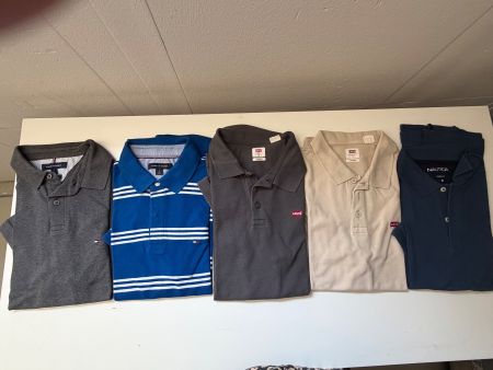 5 Herren Poloshirts Hilfiger, Levis, Nautica