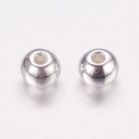 20 Metallperlen 5mm versilbert