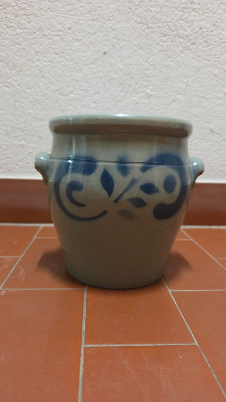 Set di piatti: Pot en grès Landert Suisse - Décor cobalt – Usato da Corseaux venduto da 4CAHUETE