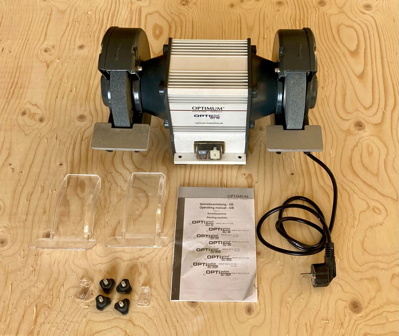 Schleifen & Polieren: Optimum Doppelschleifmaschine OPTIgrind GU 18 – Gebraucht aus Netstal von flurinbisig
