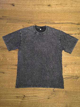 Oversized T-Shirt, Graues Shirt, Grösse M Acid-Washed