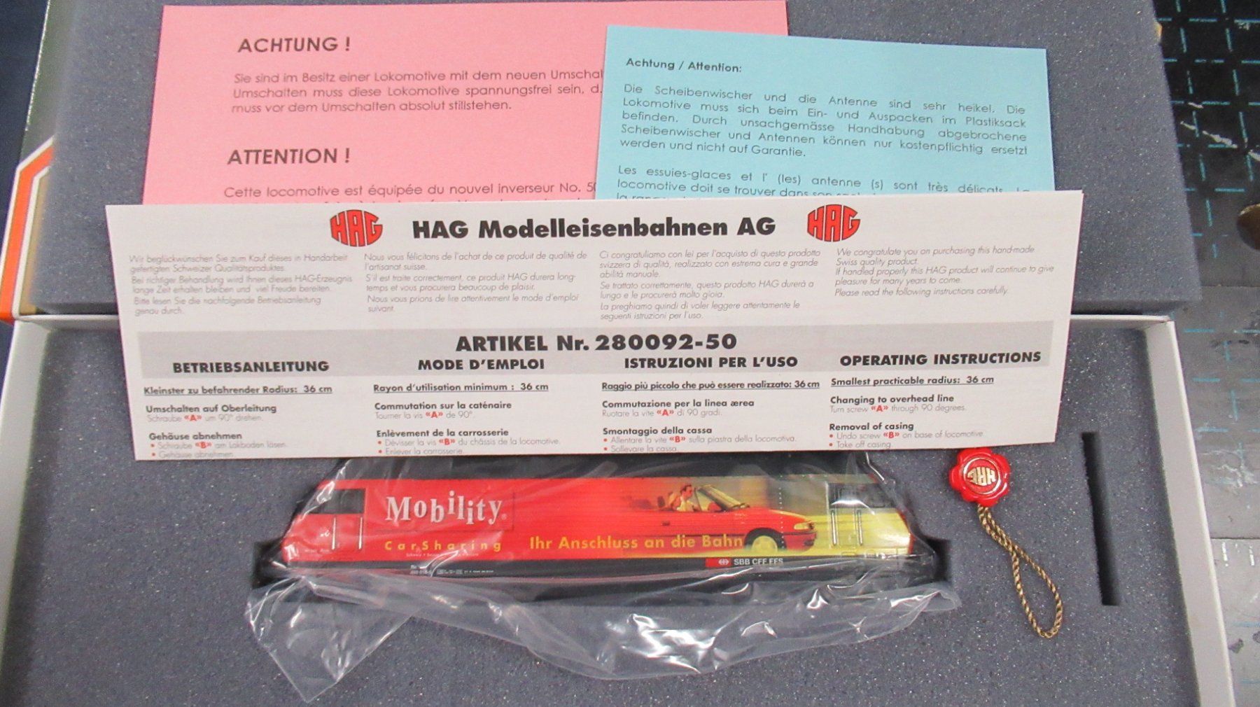 Hag Modellini di ferrovie: HAG Re 460 "Mobility" – Nuovo e nell'imballaggio originale da Martigny venduto da nevada98 4