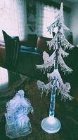 Weihnachtsdeko: Beleuchteter Baum und Haus, Winterdeko! LED
