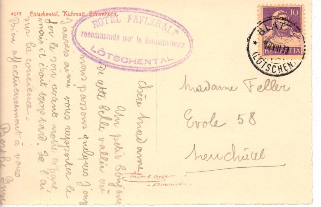 Cartes postales: Lötschental – D'occasion à Wolhusen par Curver9 1