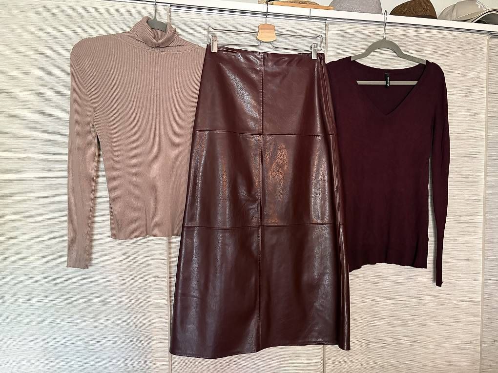 Lotti di vestiti: 2 Pullover & 1 Maxi-Rick Kunstleder 38/M – Usato da Thürnen venduto da Yaroc