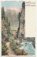 Ragaz - Der Falknis von der Badstrasse aus gesehen - (1900)