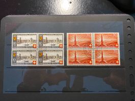 Pro Patria 1942 Znr: 15 - 16 / Viererblock (ET gestempelt!!)