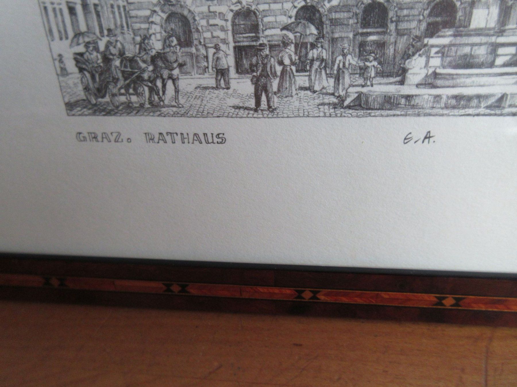 Grafica & Litografie: Graz Rathaus, Lithographie, E.A. Künstlerexemplar – Usato da Binningen venduto da mondoantico 3