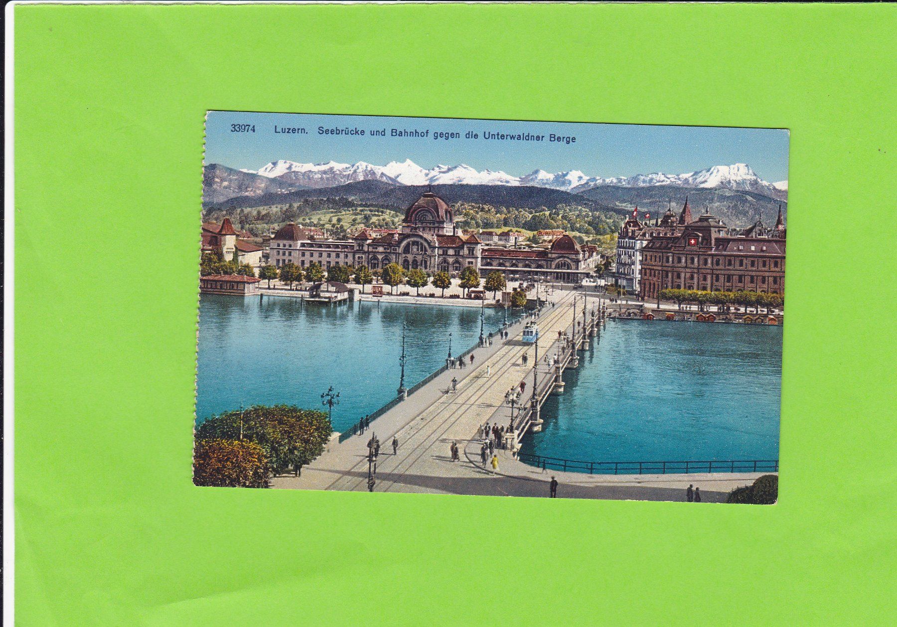 Cartoline postali: Luzern-Seebrücke-Bahnhof – Usato da St. Peterzell venduto da neckertal