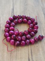 1 Strang Natürliche Rose Rot Tiger Auge Stein 10 mm