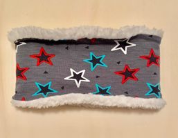 HANDMADE Stirnband grau mit Sternen wendbar