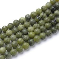 Jade Xinyi olivgrün, 10mm, 1 Strang