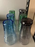 6 Coca-Cola Gläser in versch. Farben, Top Zustand!