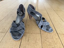 BILLI BI Sandalen (DK), Wildleder grau, Grösse 40 top!
