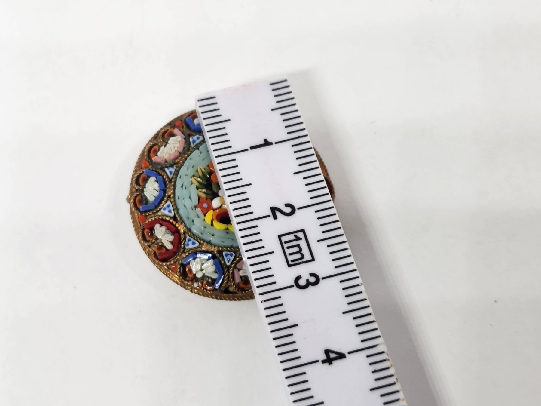 Spille & Fermagli: Vintage Micro-Mosaik Brosche, Blumenmuster – Usato da St. Gallen venduto da GIULESGG 6