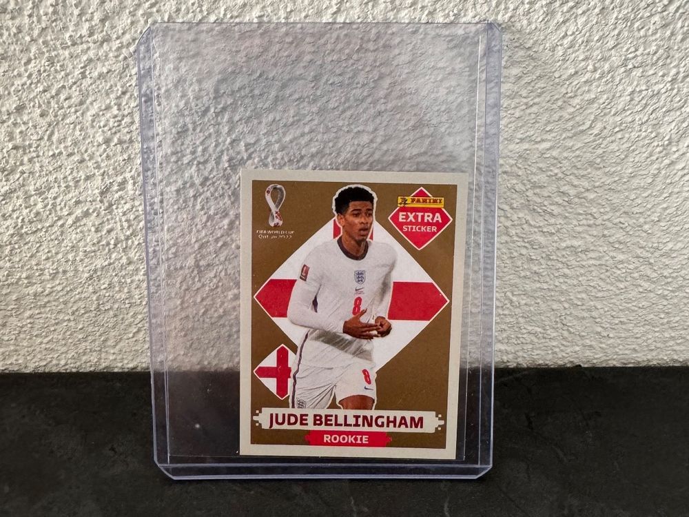GOLD JUDE BELLINGHAM EXTRA STICKER WM QATAR 22 RARE SELTEN (Neu (gemäss ...