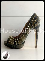 Escarpins peep-toe CatWalk 37 talon 13cm plateau 3cm camoufl