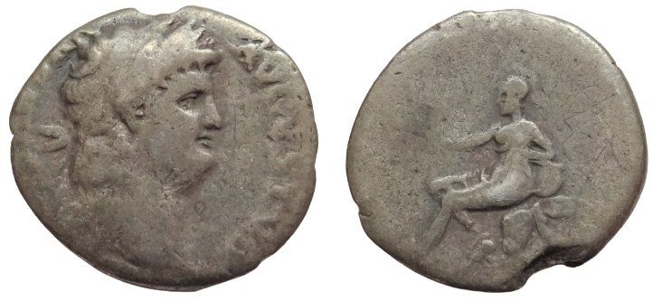 Tutti le monete: NERO silver denarius (65-66 AD) – Usato da La Sarraz venduto da classicworldcoins
