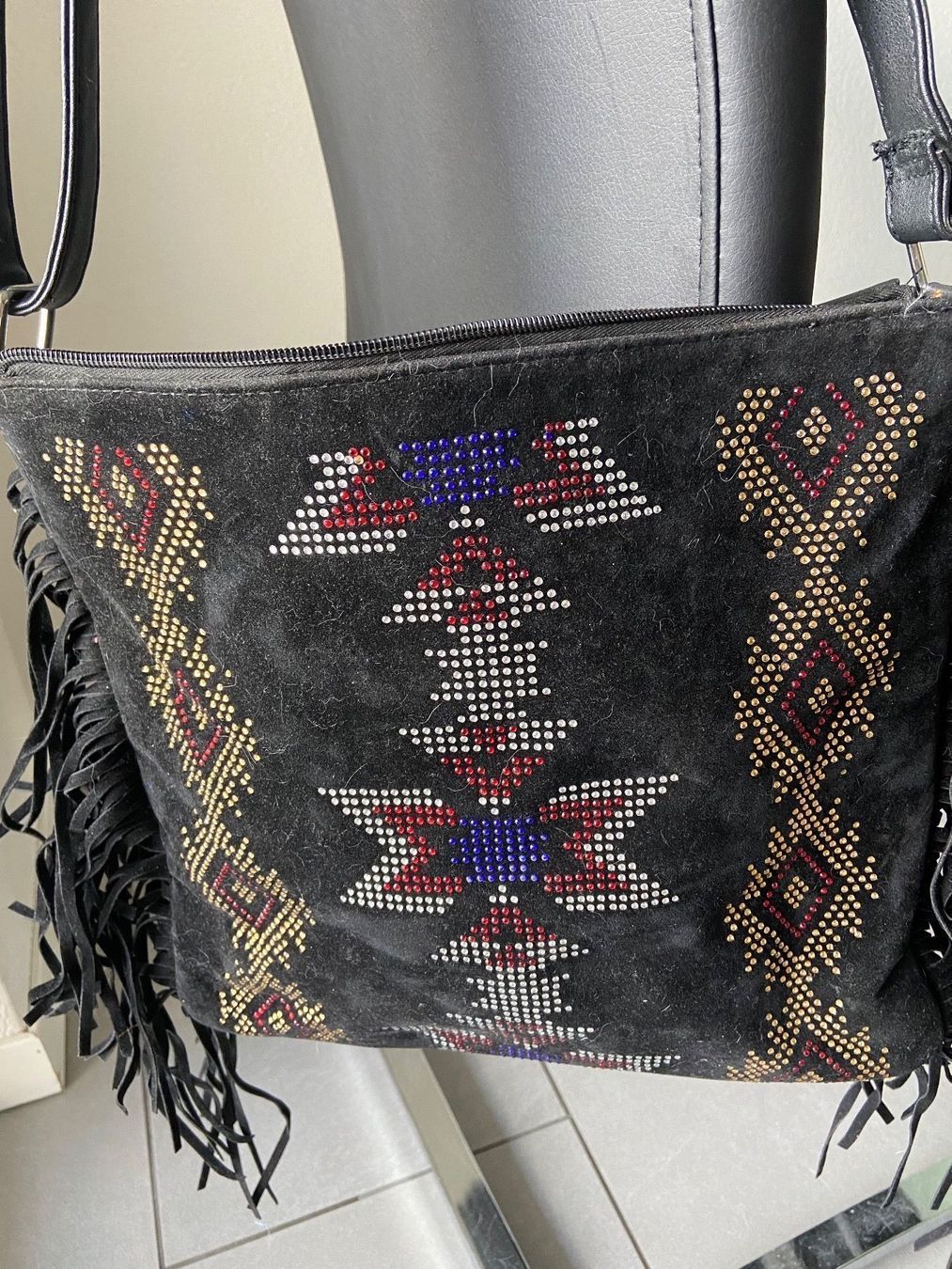 Borse da donna: Neue schwarze Damentasche mit Strasssteinchen – Nuovo e nell'imballaggio originale da Oftringen venduto da andrax 5