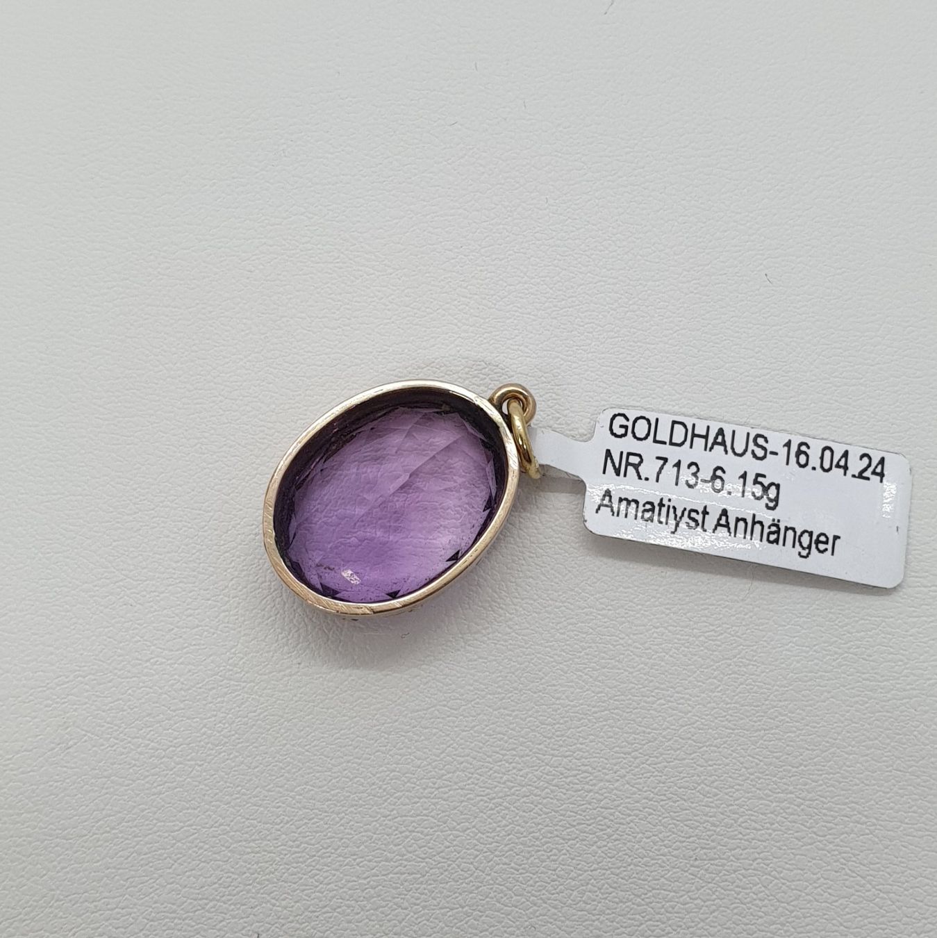 Ciondoli: Echt 18K Gold - Amethyst Anhänger – Usato da Luzern venduto da Luzern-Goldhaus 2