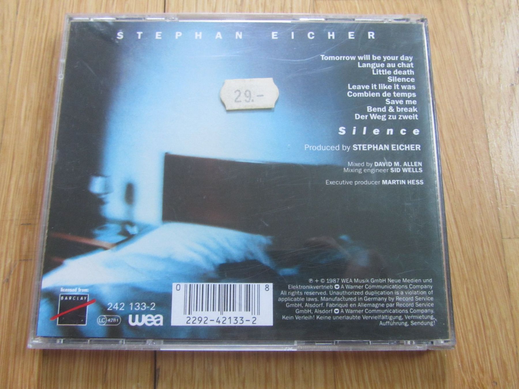 CDs: CD Stephan Eicher Silence gebraucht TOP Zustand – Gebraucht aus Seengen von mikelele 1