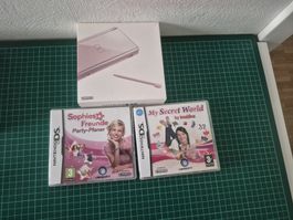 Nintendo DS Lite Pink Metallic + 2 Games, Boxed!🤩🎮 49