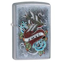 Zippo Feuerzeug mit Vogel Tattoo Motiv - Sammlerstück!