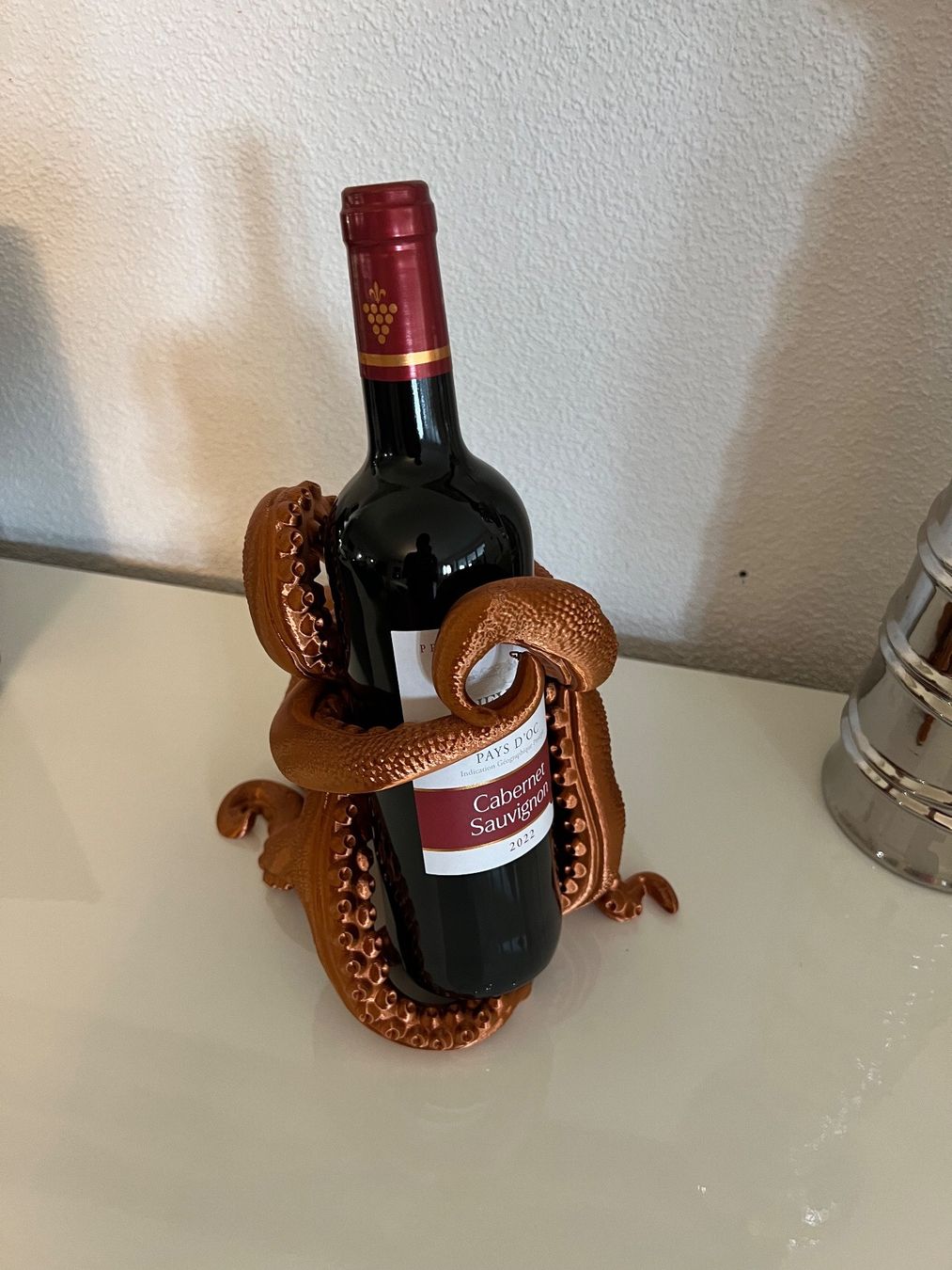 Weingestelle & -ständer: Pieuvre support pour bouteille – Neu (gemäss Beschreibung) aus Vicques von PAMB3D 1
