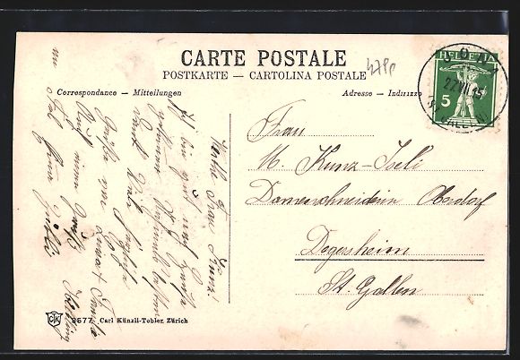 Cartoline postali: Rapperswil, Hafenpartie mit Ortspanorama – Usato da Berlin venduto da bartko-reher 1