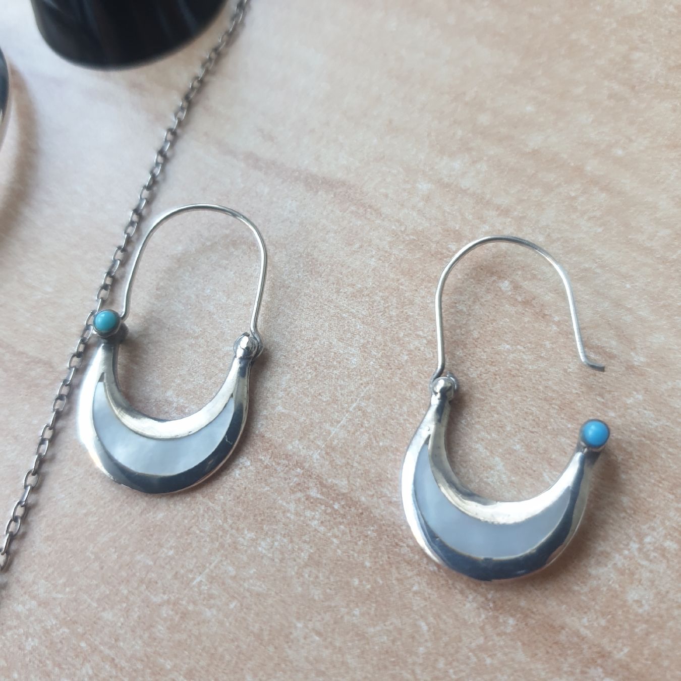Altri gioielli: 925er Silber Schmuck Set mit Türkis Steinen – Usato da Winterthur venduto da katzen07 5