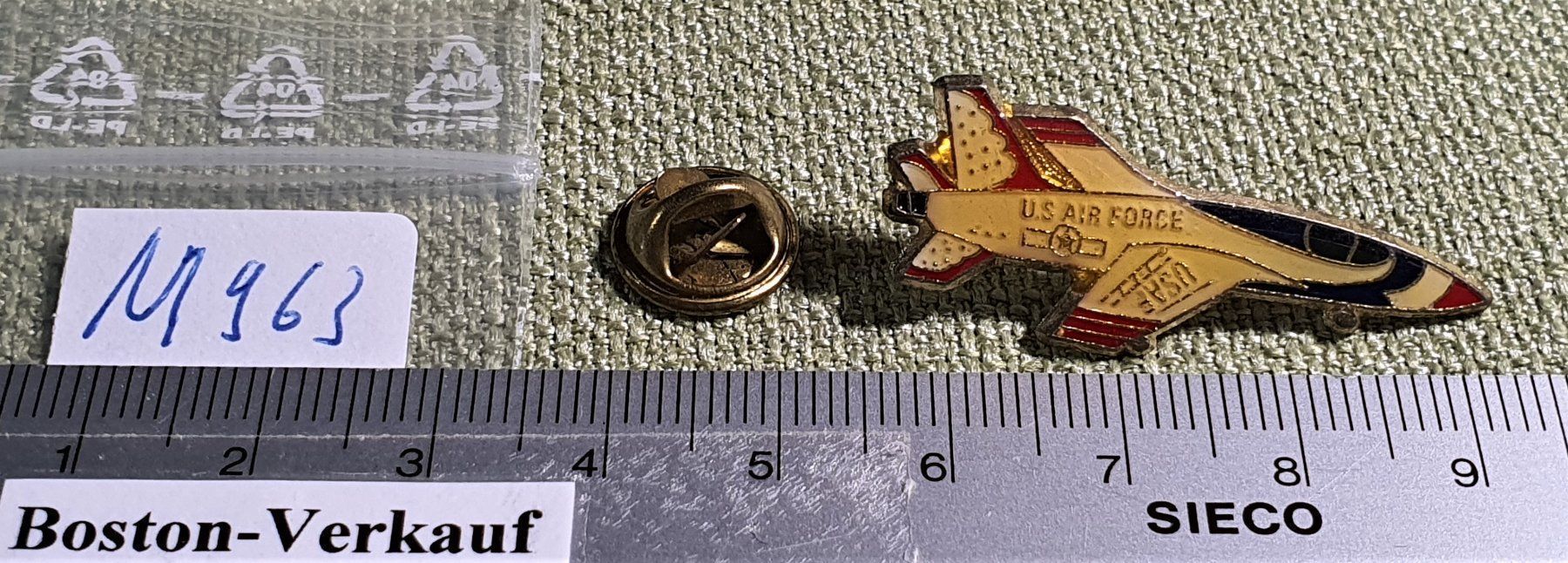 Placchette & Badge: M963 - Pin US Air Force Flugzeug Jet – Usato da Reinach BL venduto da Boston-Verkauf 1