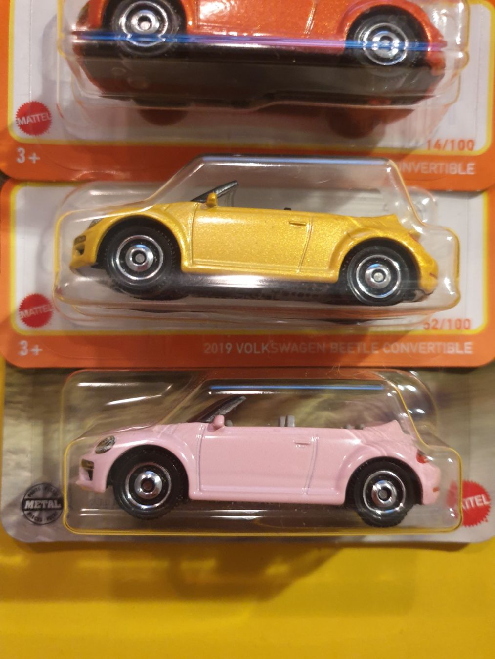 Matchbox Modellini d'auto: 3 x Matchbox 2019 VOLKSWAGEN BEETLE CONVERTIBLE – Nuovo e nell'imballaggio originale da Oftringen venduto da Rotor 1