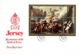 JERSEJ BICENTENARY OF THE BATTLE OF JERSEY SONDERBLOCK 2A66B