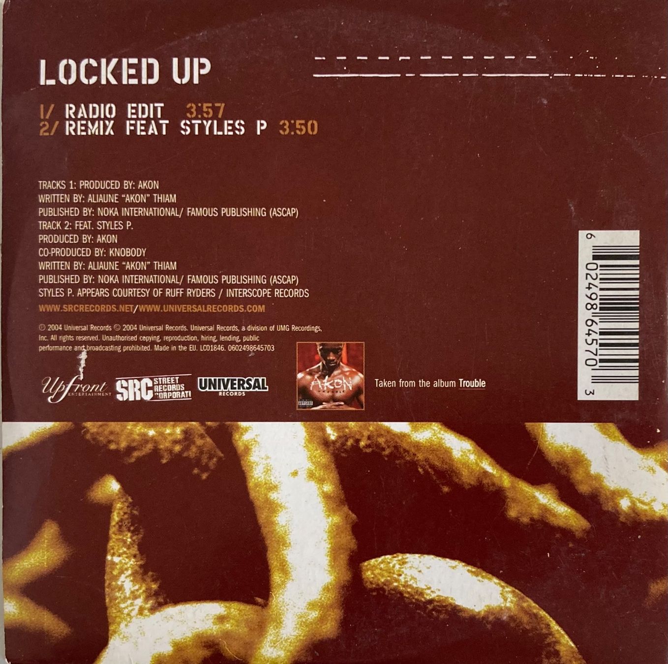 CDs: AKON - LOCKED UP – Gebraucht aus Poliez-Pittet von Newtown-Records 1