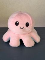Peluche pieuvre réversible rose/bleu