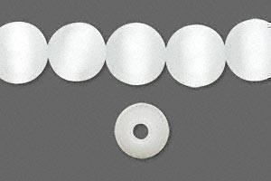 Perle (finte): Cateye Glasperle weiss 9,5 mm   6 Stück – Nuovo (secondo la descrizione) da Alpnachstad venduto da perlengaby