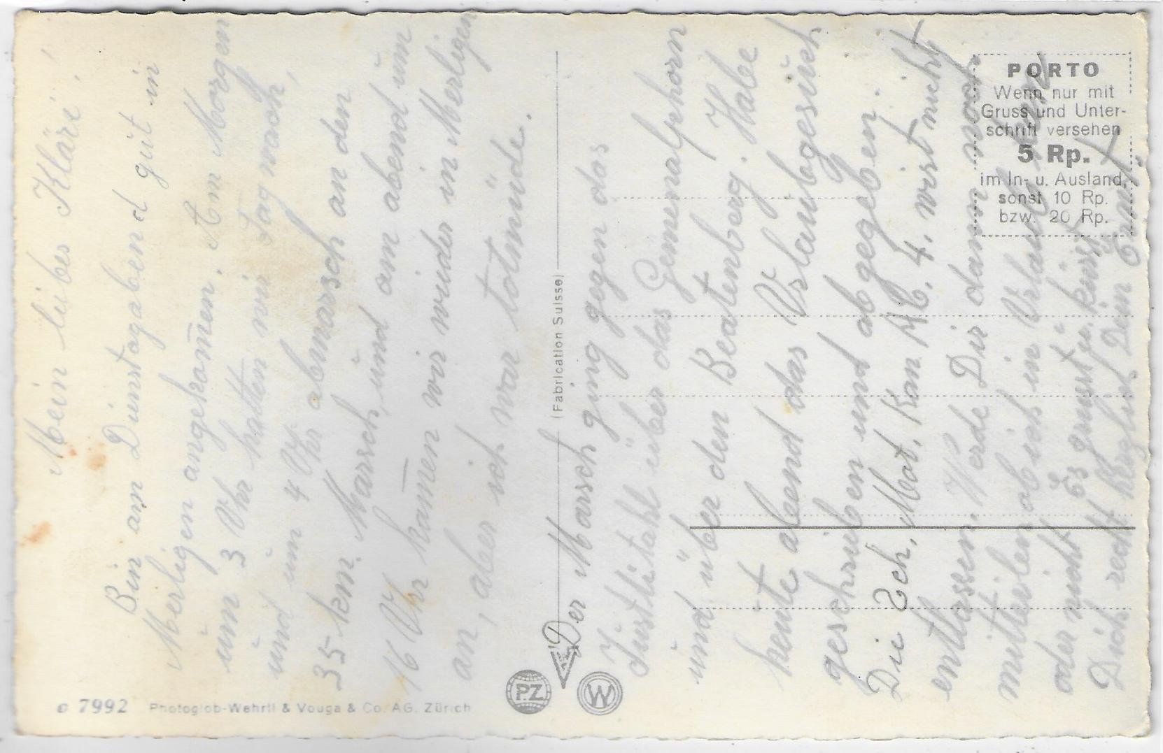 Cartoline postali: St. Beatenberg - Aussicht gegen das Gemmenalphorn – Usato da Ettingen venduto da Kartenplanet 1